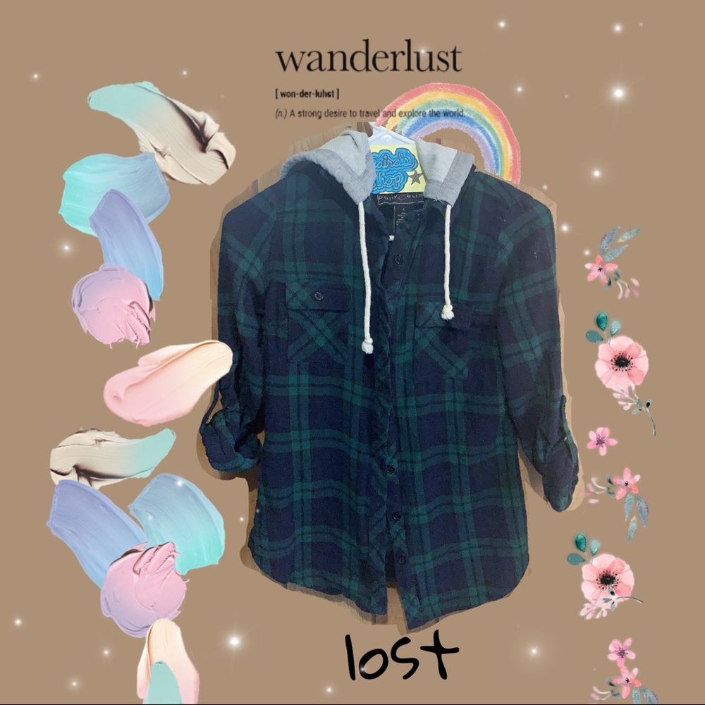 Kpop style flannel hoodie yes ma’am!